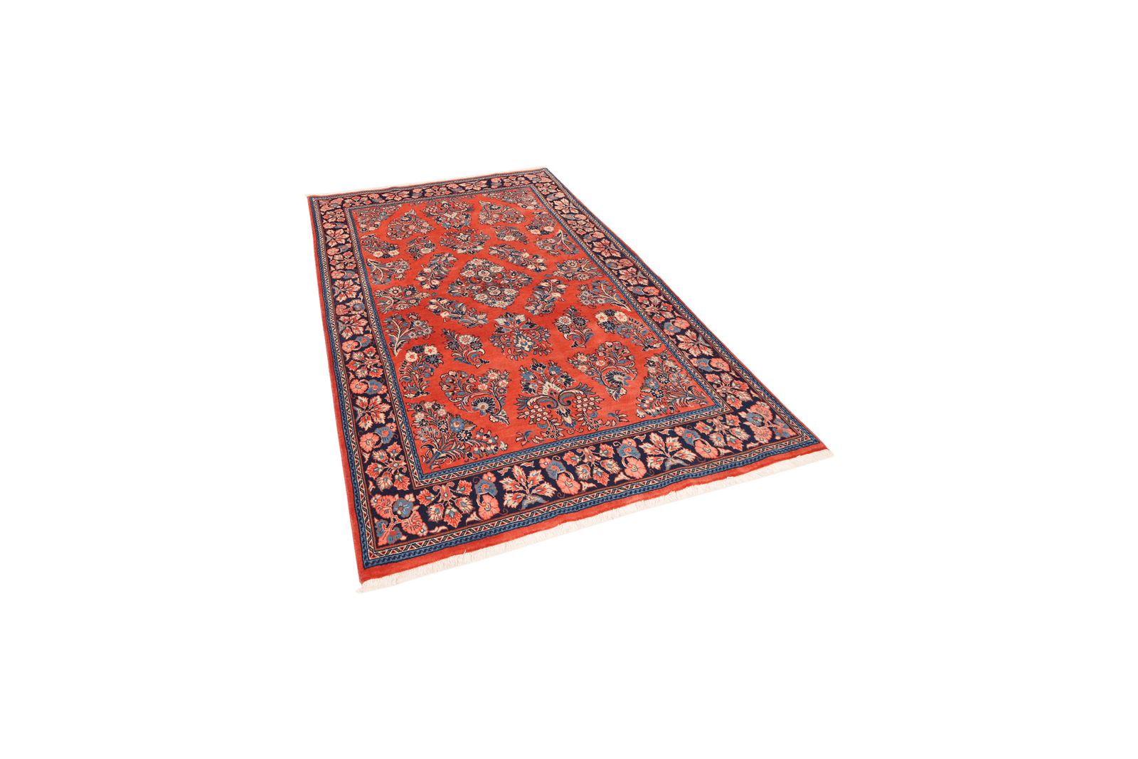 Sarough — Hand-knotted, 134x205 cm, Red, 100% Virgin Wool | View 5
