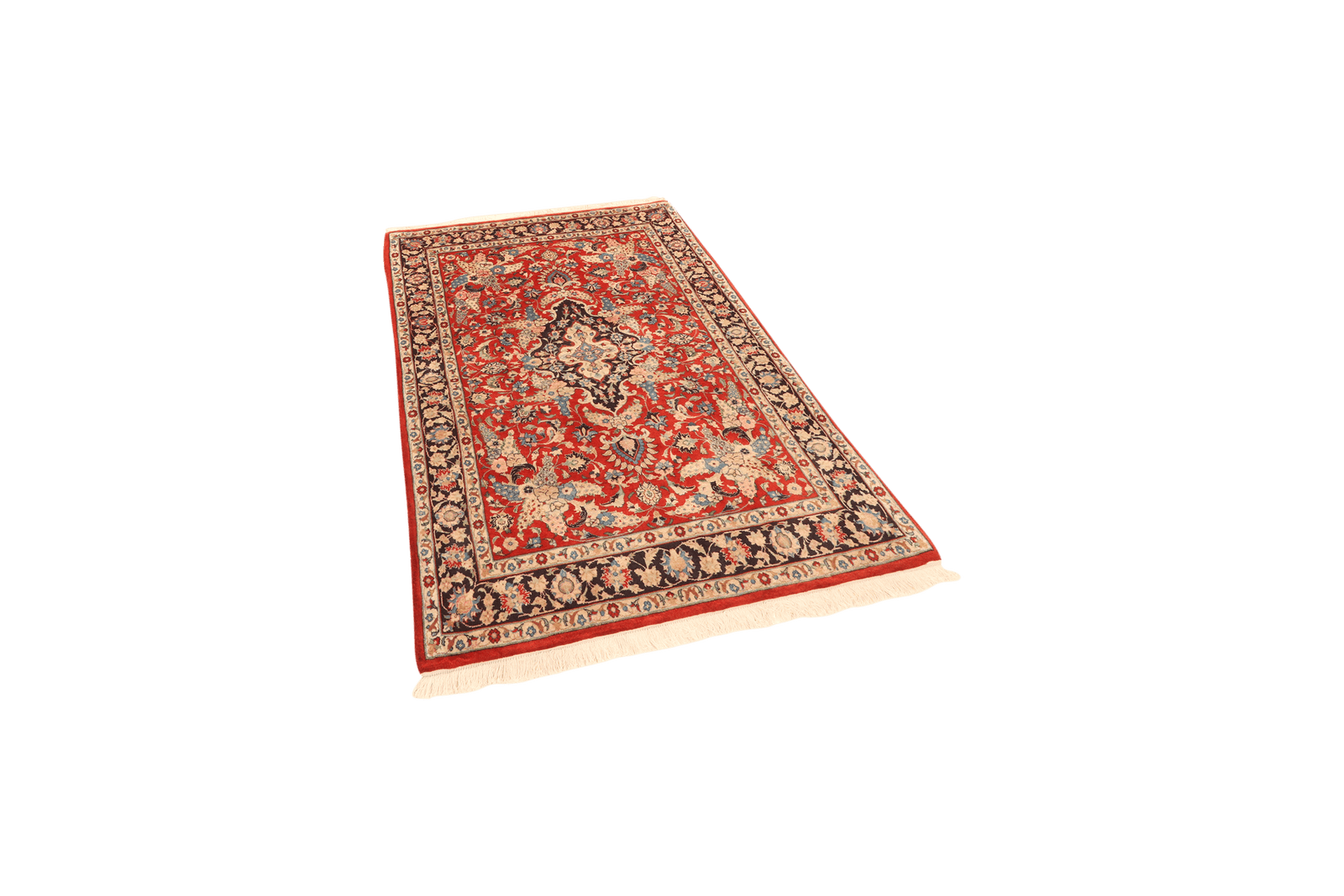 Semnan — Hand-knotted, 108x156 cm, Red, 95% Schurwolle, 5% Seide | View 5