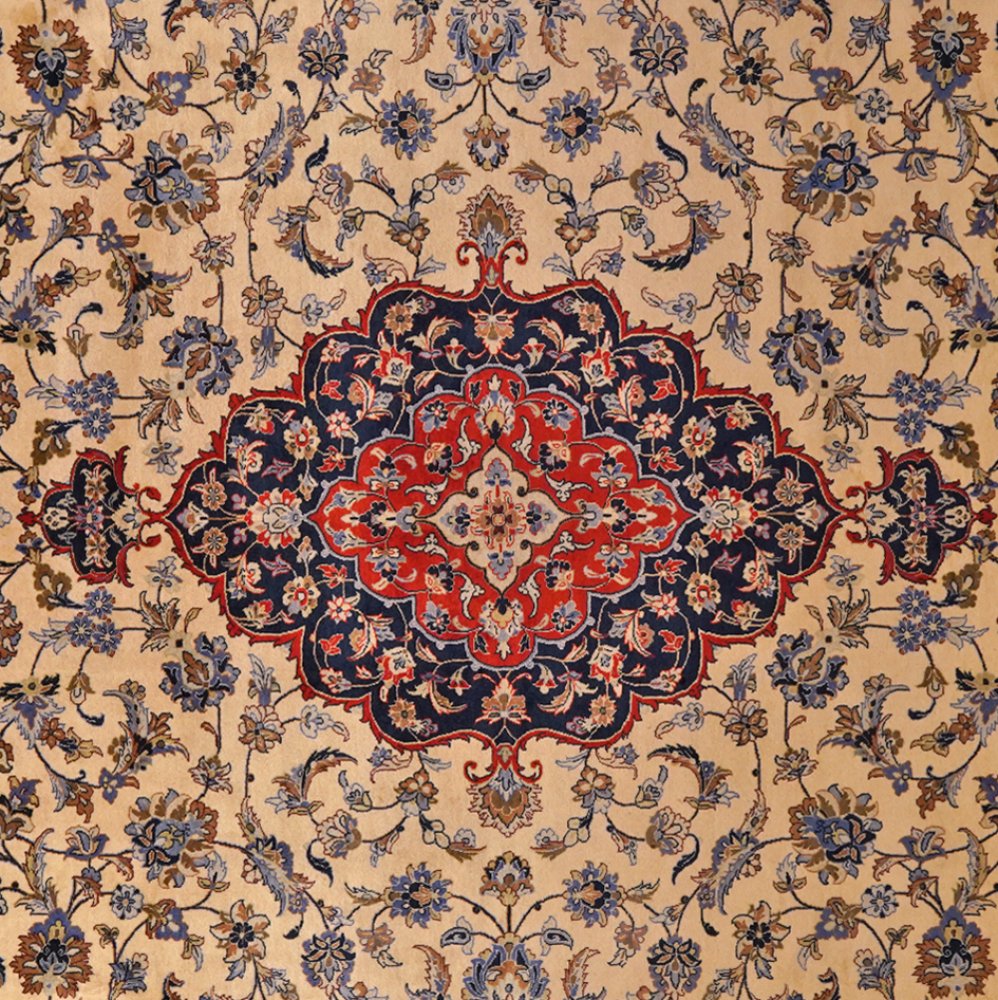 Kashan — Hand-knotted, 310x349 cm, Brown, 100% Virgin Wool | View 4