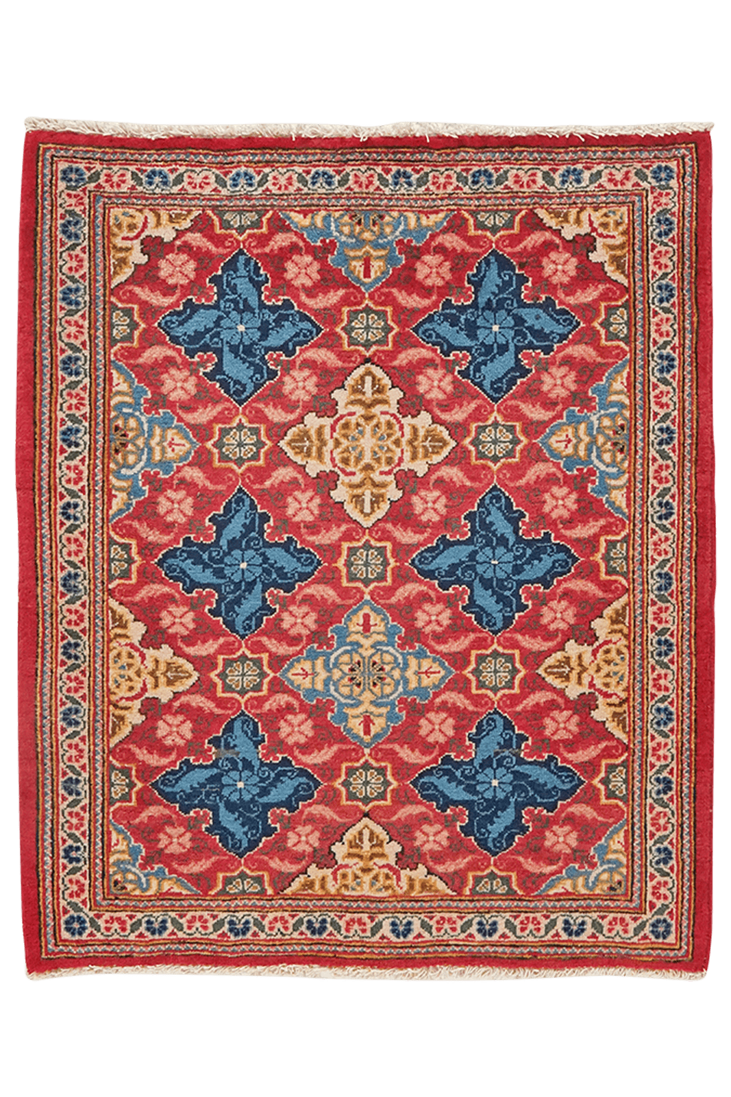 Kashan — Hand-knotted, 68x82 cm, Red, 100% Virgin Wool | Main view