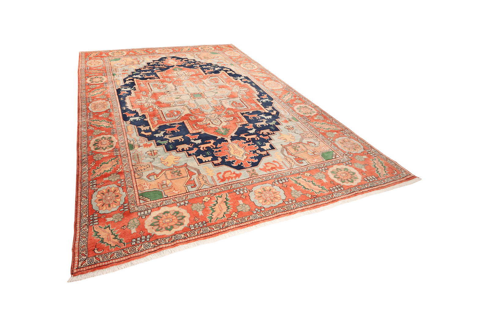 Serapi — Hand-knotted, 264x345 cm, Blue, 100% Virgin Wool | View 5