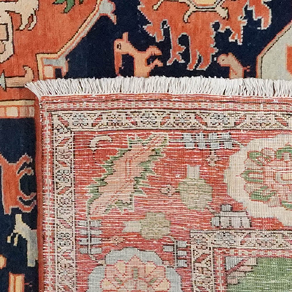 Serapi — Hand-knotted, 264x345 cm, Blue, 100% Virgin Wool | View 6