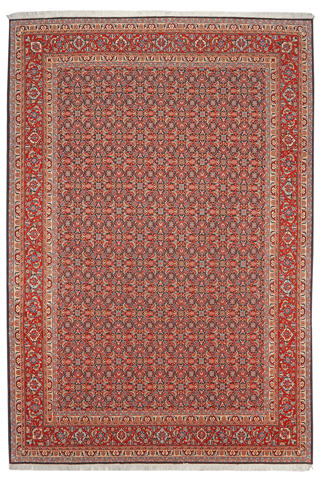 Tabriz Old — Hand-knotted, 199x292 cm, Blue, 100% Virgin Wool | Main view