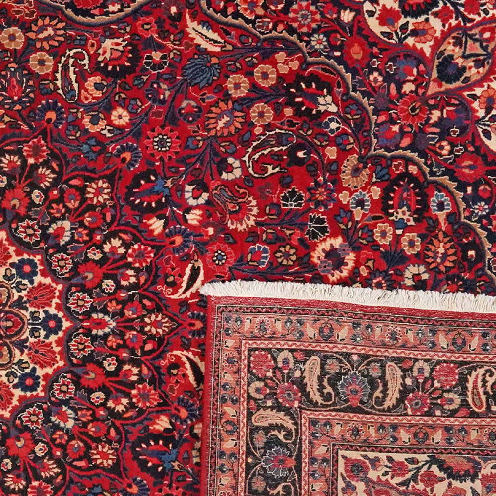 Moud — Hand-knotted, 217x327 cm, Red, 100% Virgin Wool | View 6