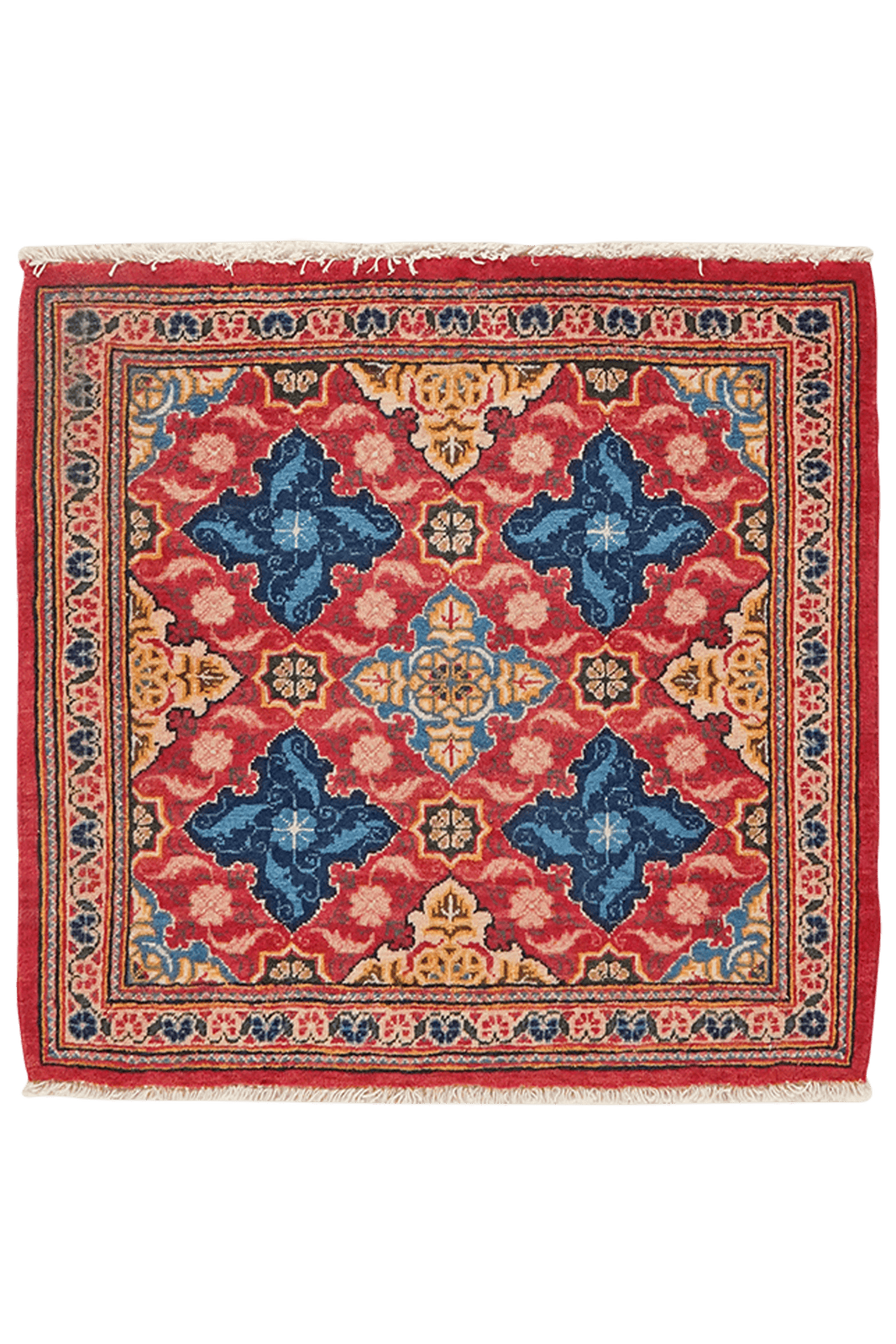 Kashan — Hand-knotted, 65x64 cm, Red, 100% Virgin Wool | Main view
