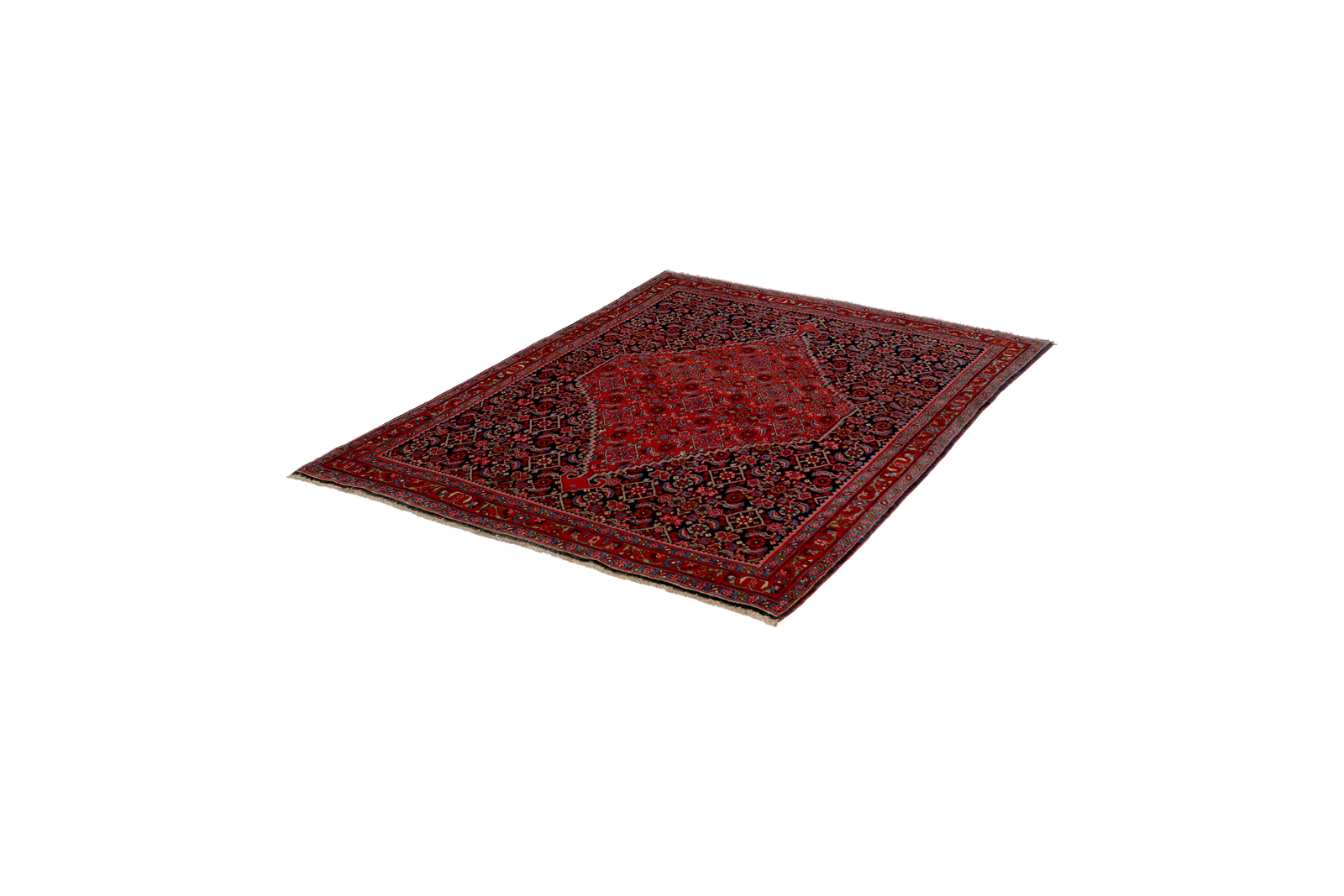 Bidjar — Handgefertigt, 158x121 cm, Rot, 100% Virgin Wool | View 6