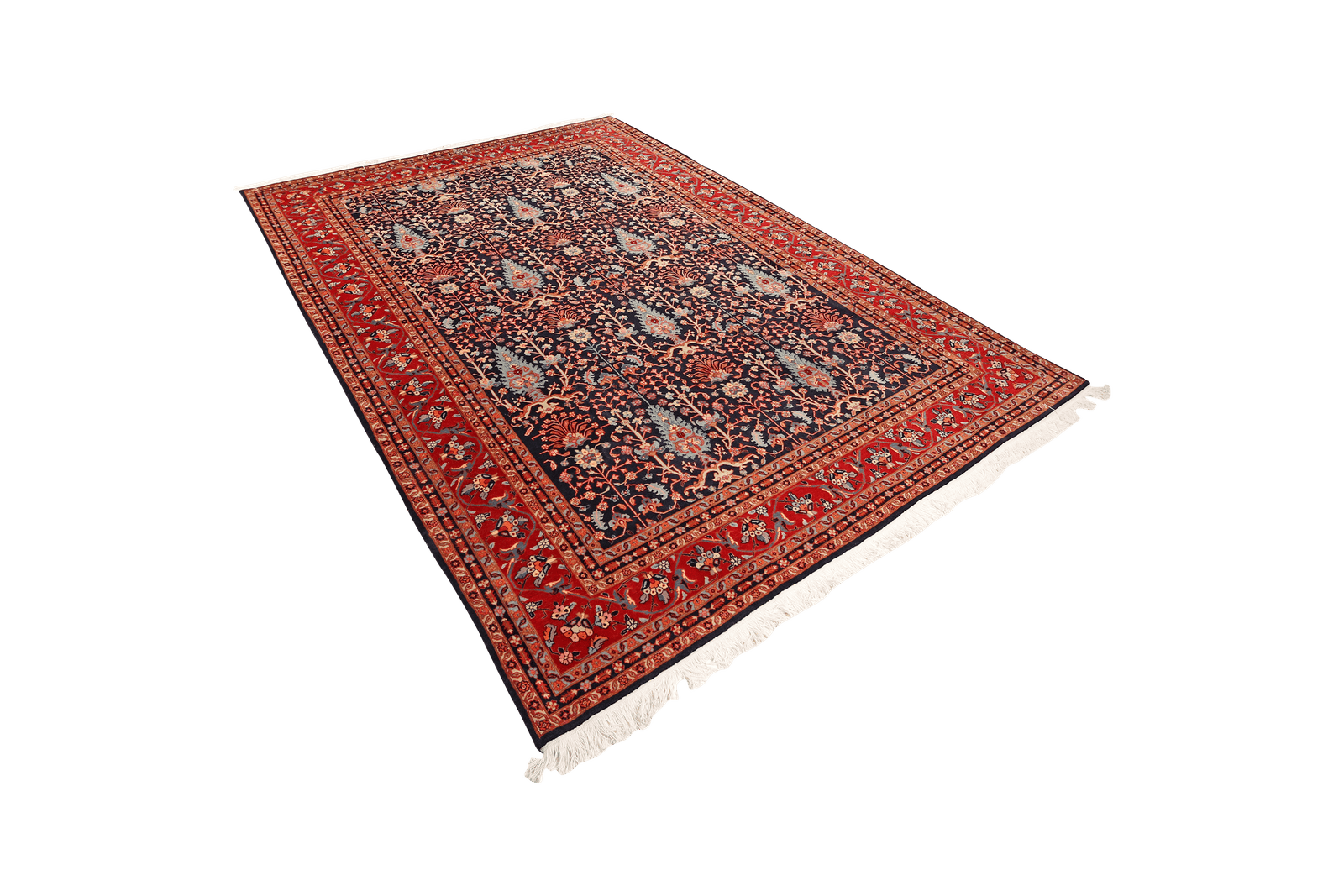 Tabriz 50 Raj — Hand-knotted, 204x290 cm, Blue, 100% Virgin Wool | View 5