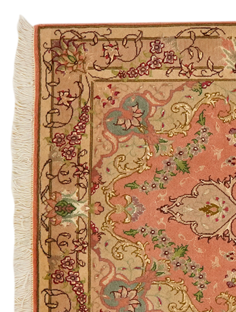 Tabriz 50 Raj — Handgefertigt, 128x73 cm, Braun, 80% Schurwolle, 20% Seide | View 4