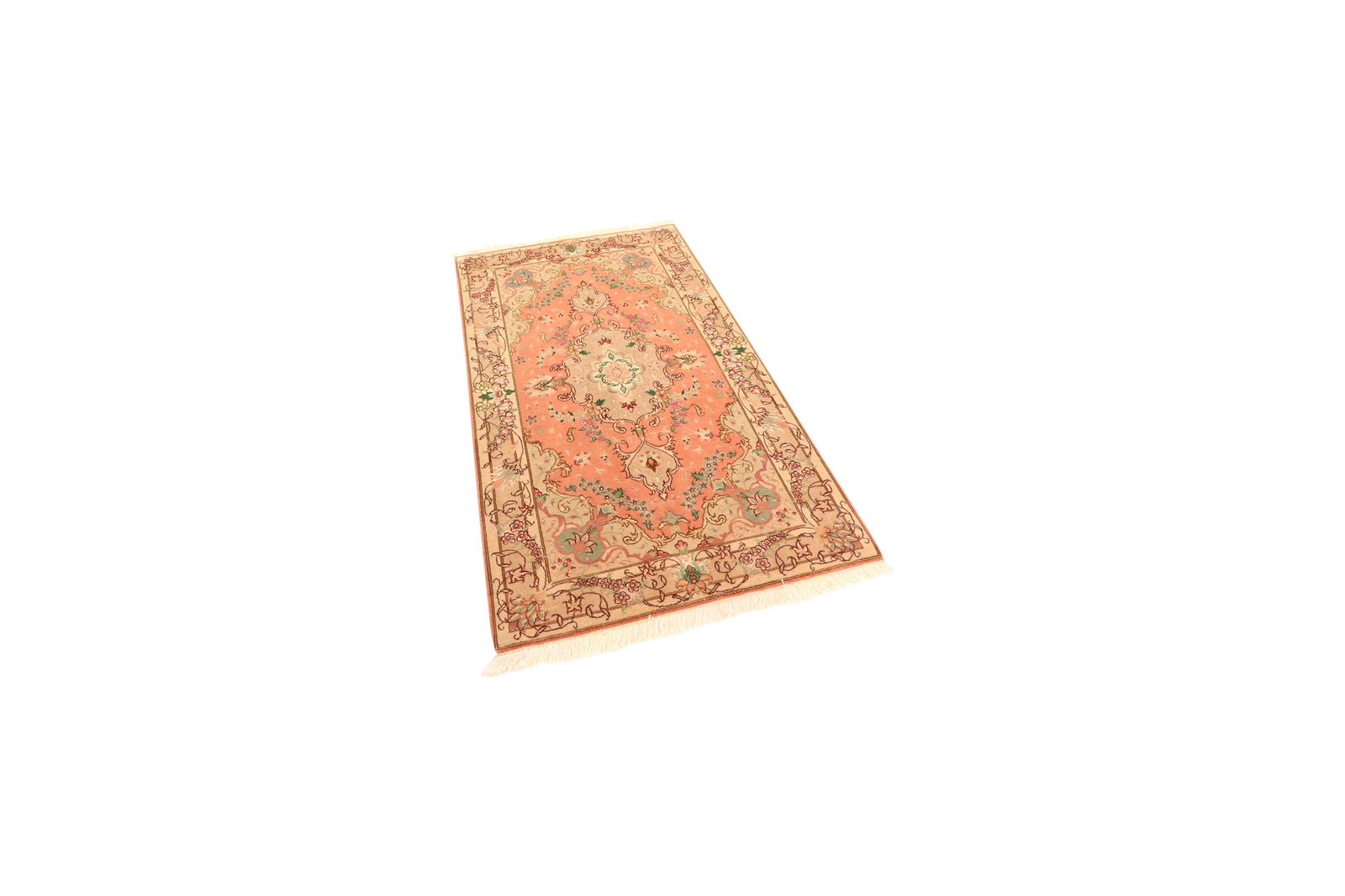 Tabriz 50 Raj — Handgefertigt, 128x73 cm, Braun, 80% Schurwolle, 20% Seide | View 6