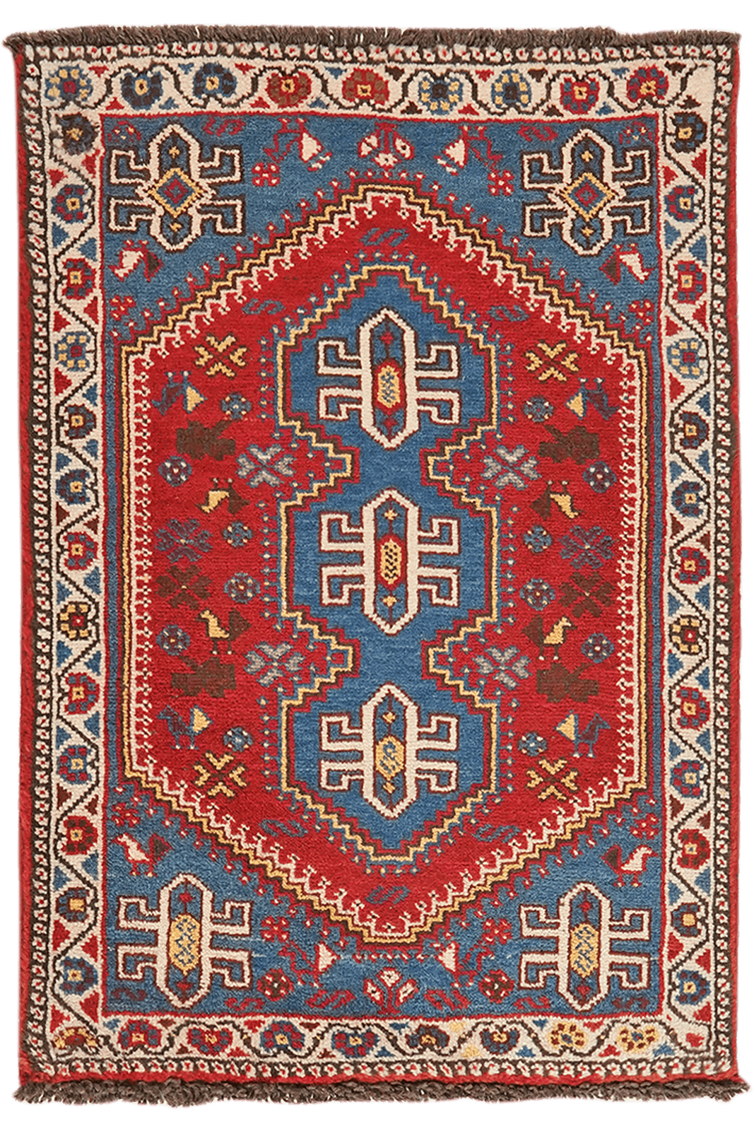 Shiraz — Hand-knotted, 71x106 cm, Red, 100% Virgin Wool | Main view