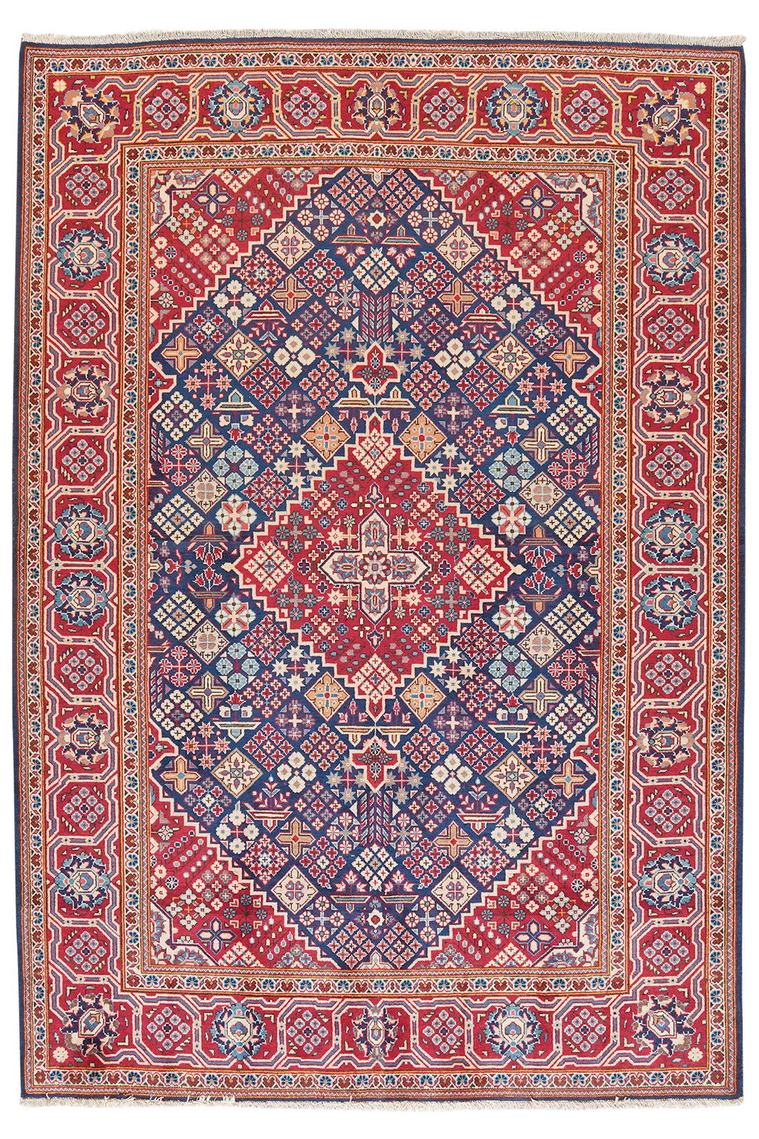 Kashan — Hand-knotted, 136x200 cm, Red, 100% Virgin Wool | Main view