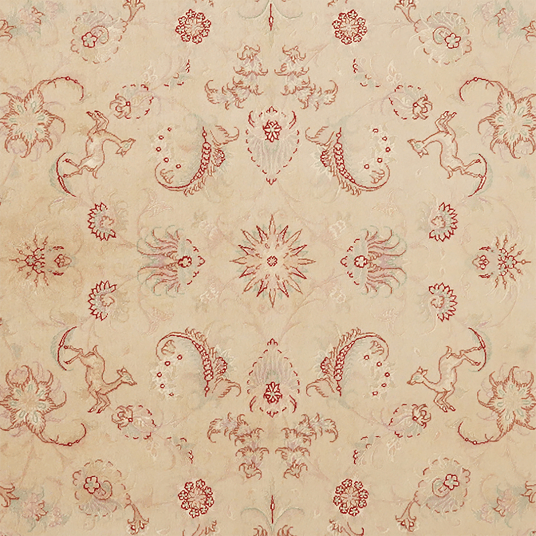 Tabriz 50 Raj — Hand-knotted, 168x237 cm, Beige, 100% Virgin Wool | View 4