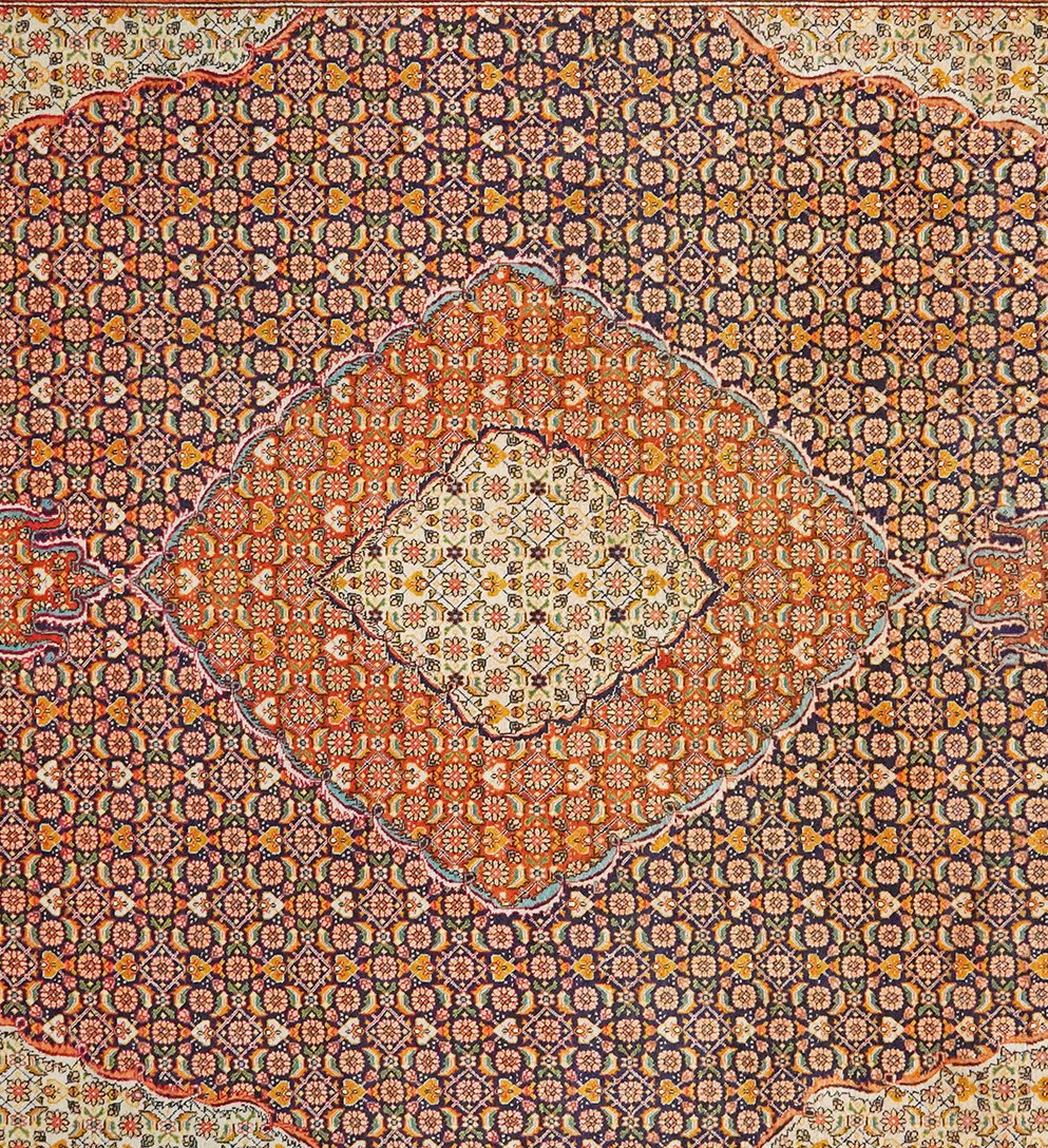 Tabriz Old — Hand-knotted, 250x346 cm, Blue, 100% Virgin Wool | View 4