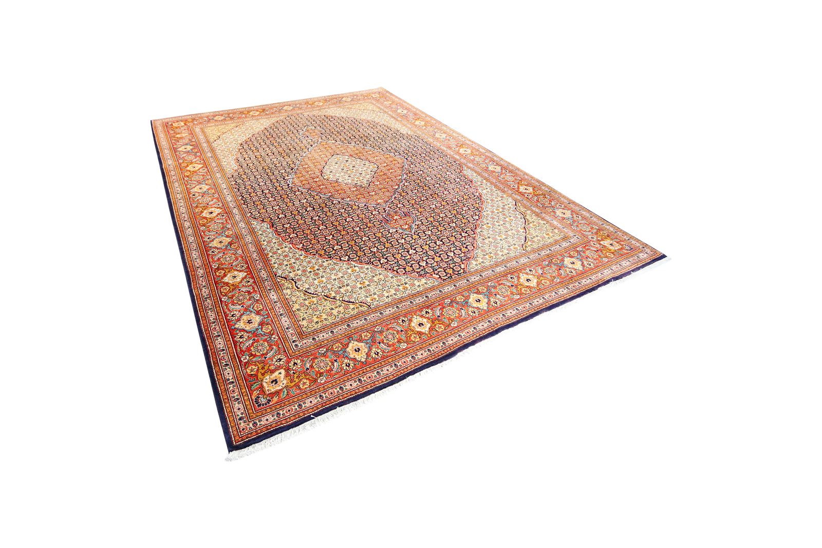 Tabriz Old — Hand-knotted, 250x346 cm, Blue, 100% Virgin Wool | View 5