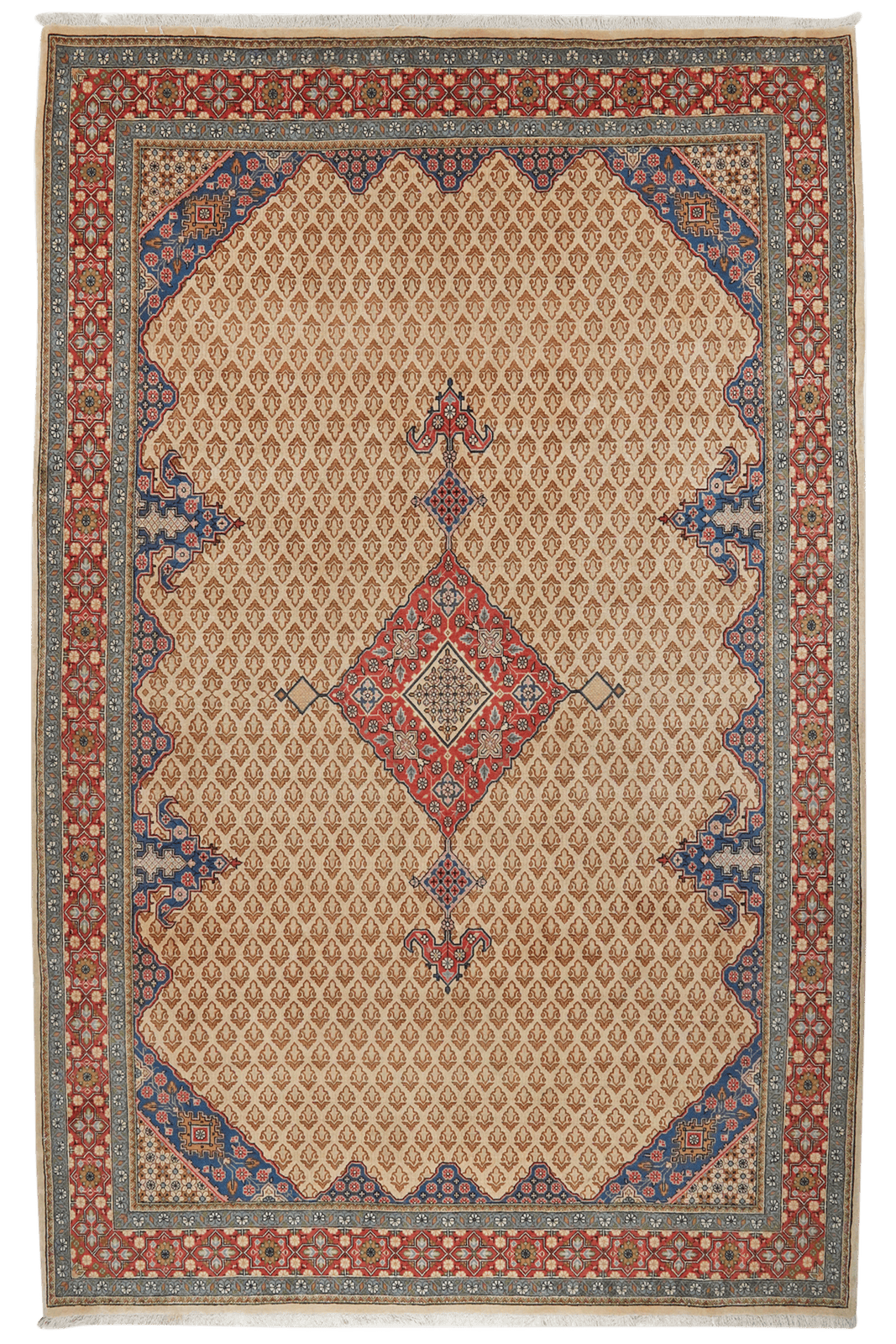 Ekbatan — Hand-knotted, 213x334 cm, Beige, 100% Virgin Wool | Main view