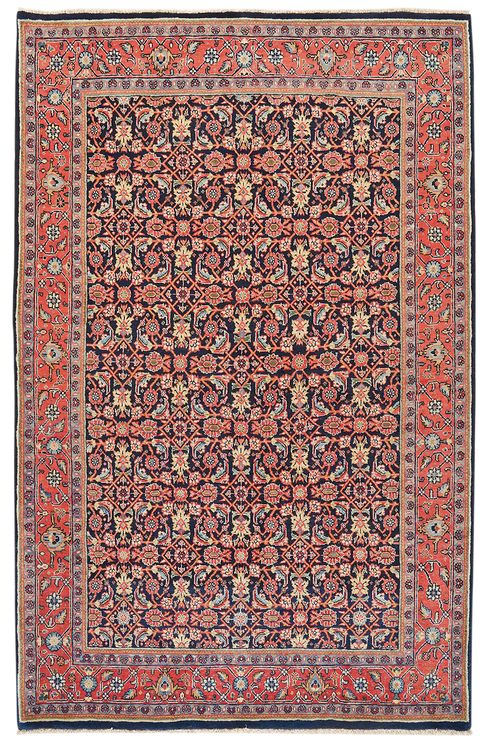 Sarough — Handgefertigt, 210x135 cm, Rot, 100% Virgin Wool | Main view
