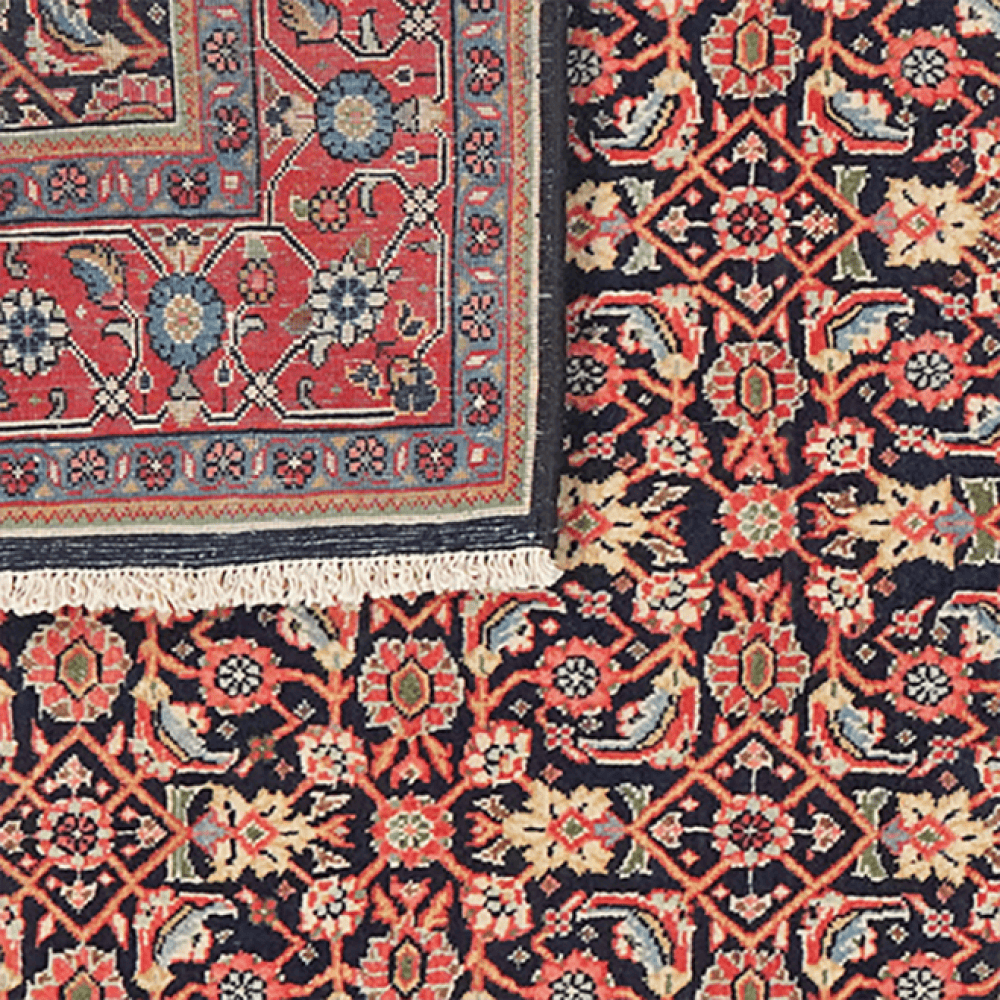 Sarough — Hand-knotted, 135x210 cm, Blue, 100% Virgin Wool | View 6
