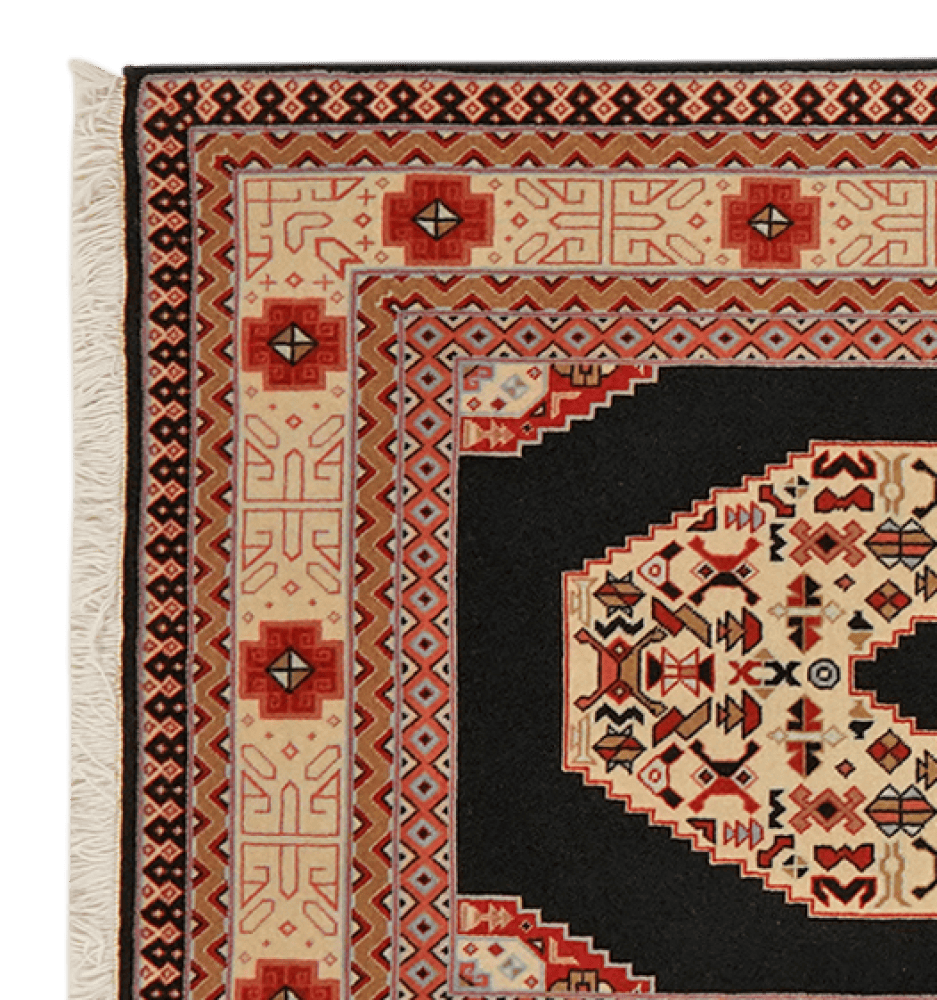 Tabriz 50 Raj — Hand-knotted, 73x202 cm, Blue, 100% Virgin Wool | View 3