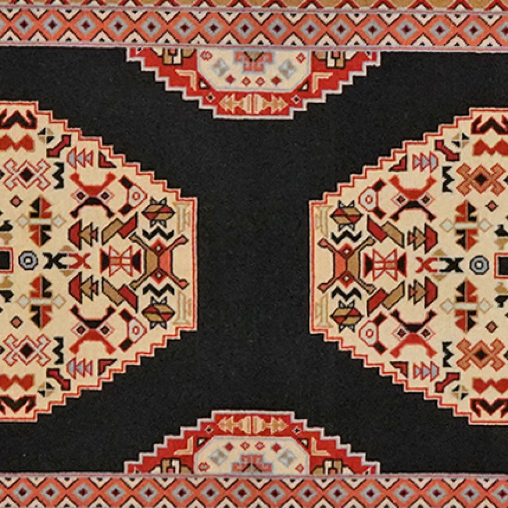 Tabriz 50 Raj — Hand-knotted, 75x202 cm, Blue, 100% Virgin Wool | View 4