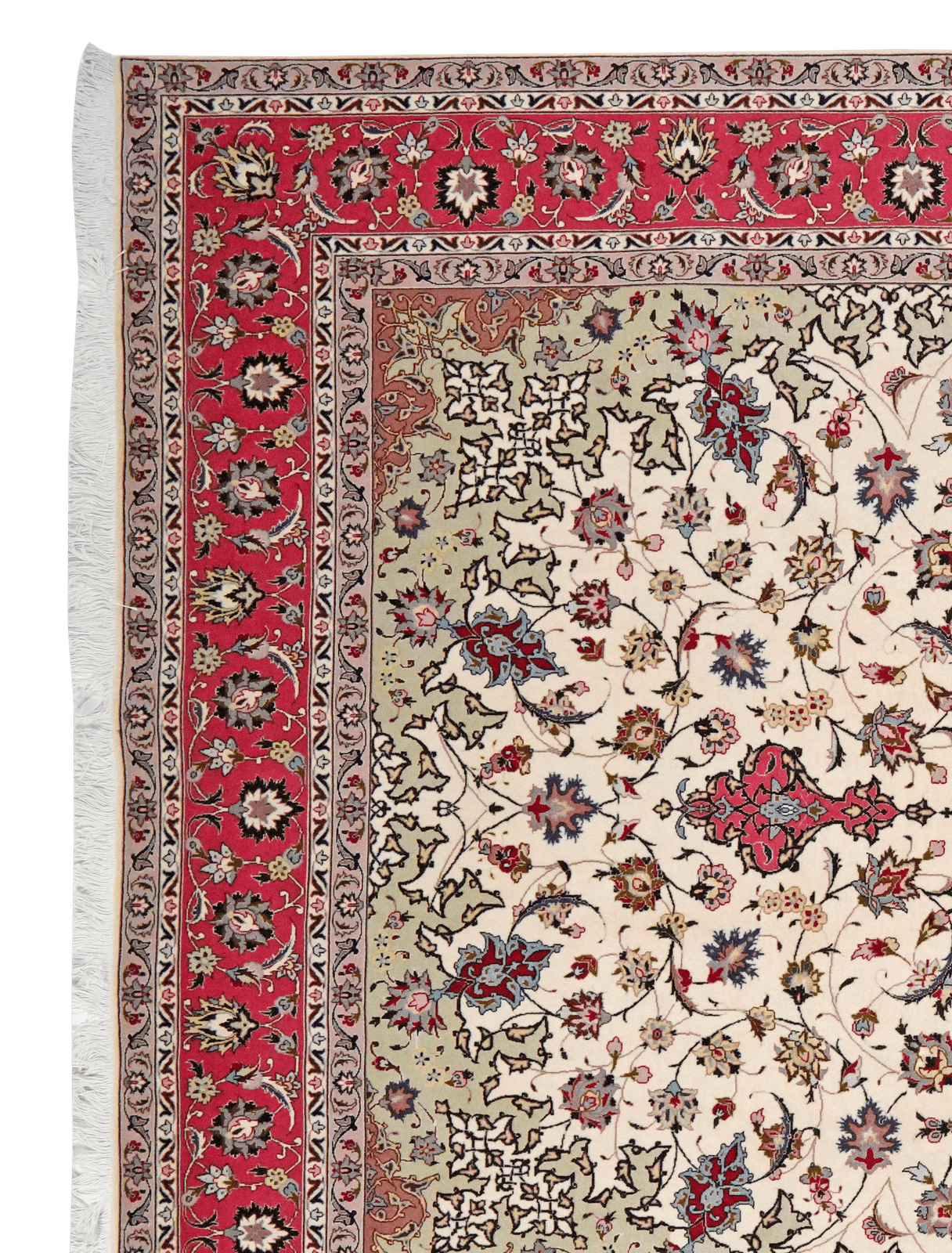 Tabriz 50 Raj — Hand-knotted, 200x307 cm, Beige, 100% Virgin Wool | View 3