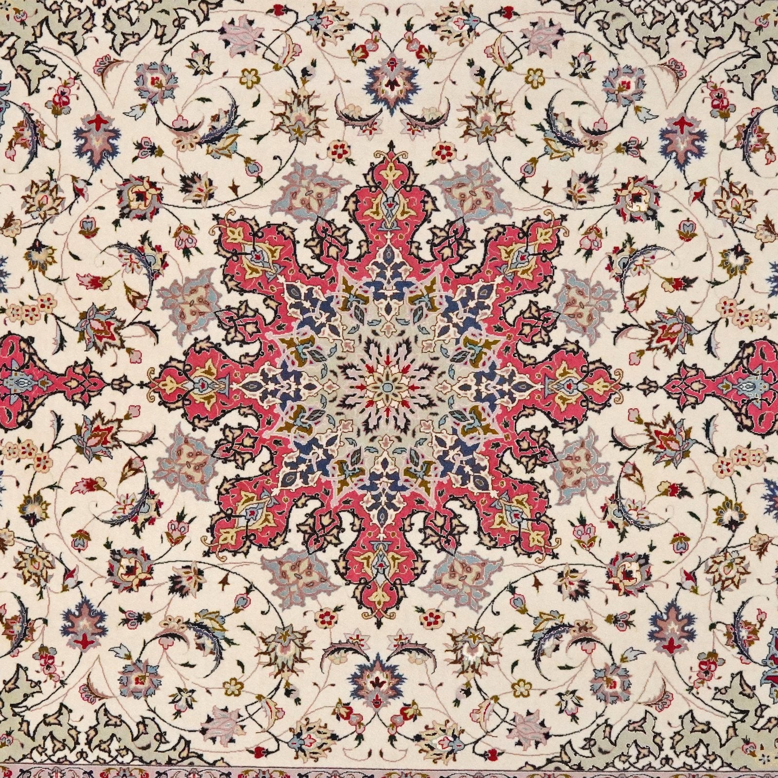 Tabriz 50 Raj — Hand-knotted, 200x307 cm, Beige, 100% Virgin Wool | View 4