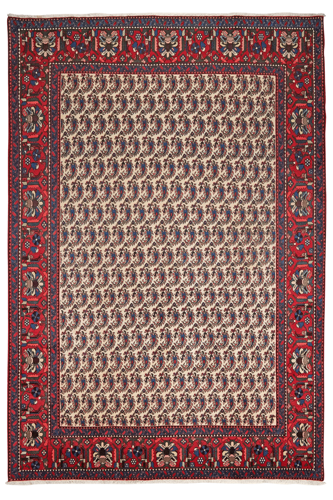 Abadeh — Hand-knotted, 202x301 cm, Beige, 100% Virgin Wool | Main view