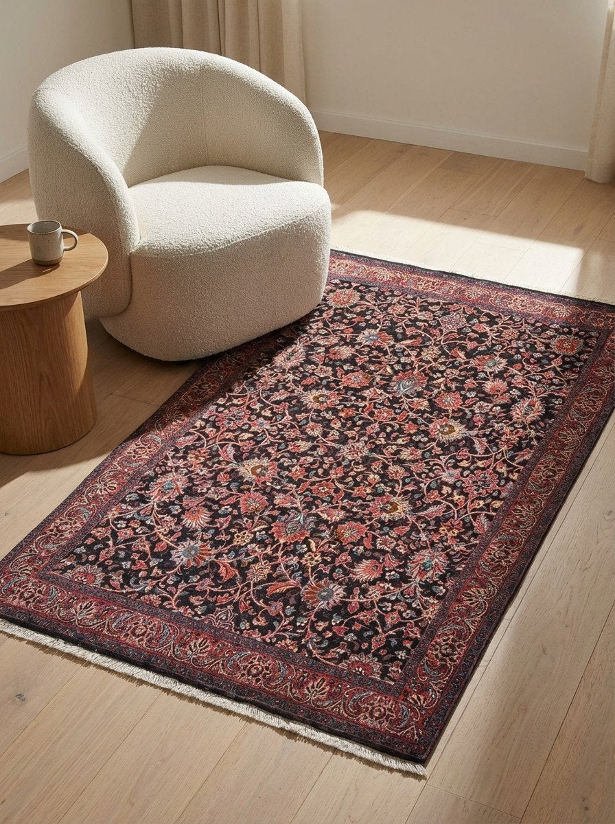 Bidjar — Handgefertigt, 174x109 cm, Rot, 100% Virgin Wool | Detail view