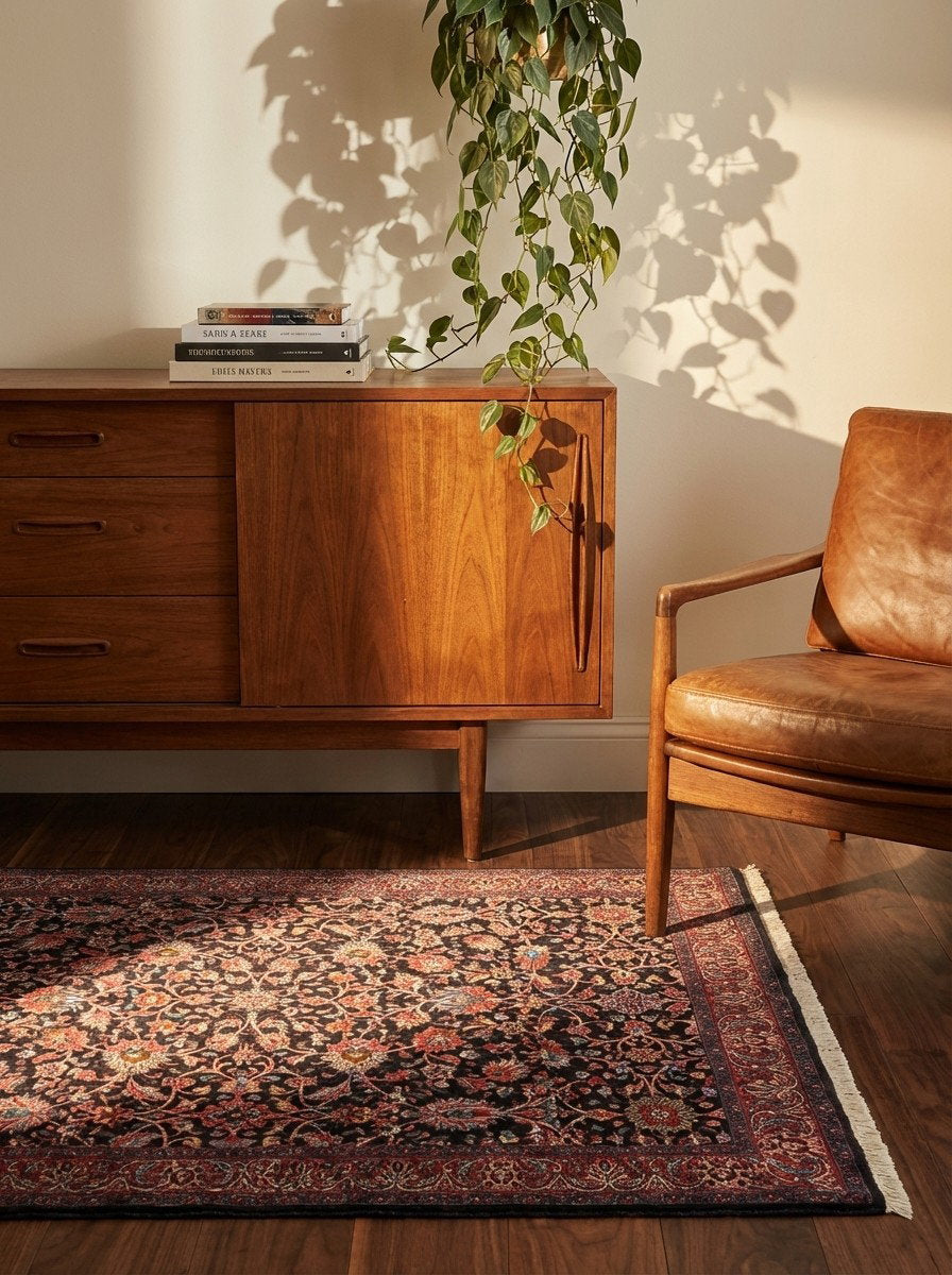 Bidjar — Handgefertigt, 174x109 cm, Rot, 100% Virgin Wool | Back view