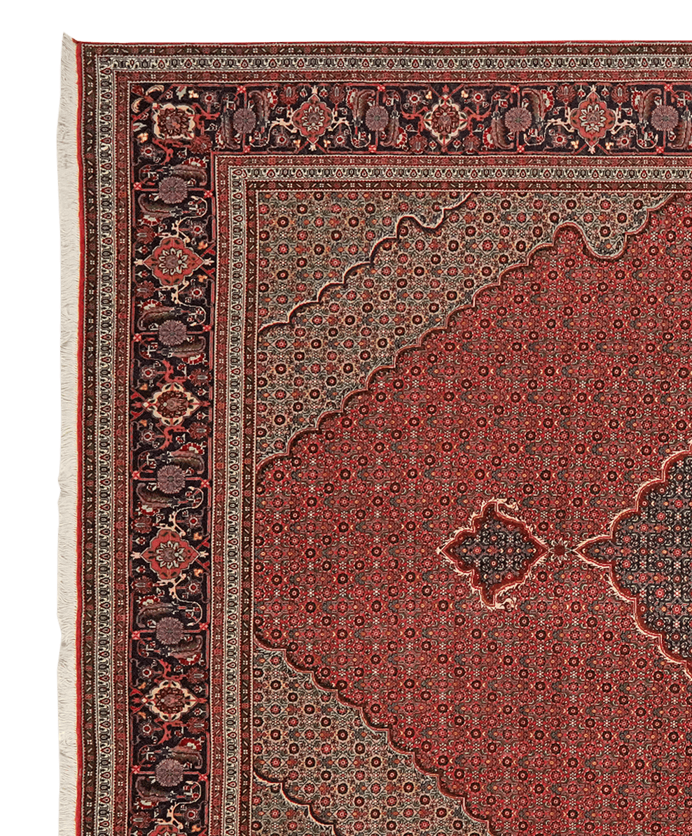 Tabriz 50 Raj — Hand-knotted, 202x285 cm, Red, 100% Virgin Wool | View 3