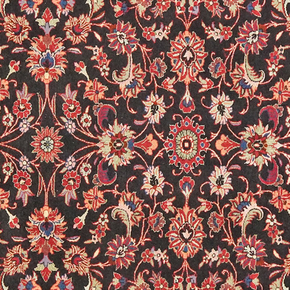 Bidjar — Hand-knotted, 112x176 cm, Black, 95% Schurwolle, 5% Seide | View 4