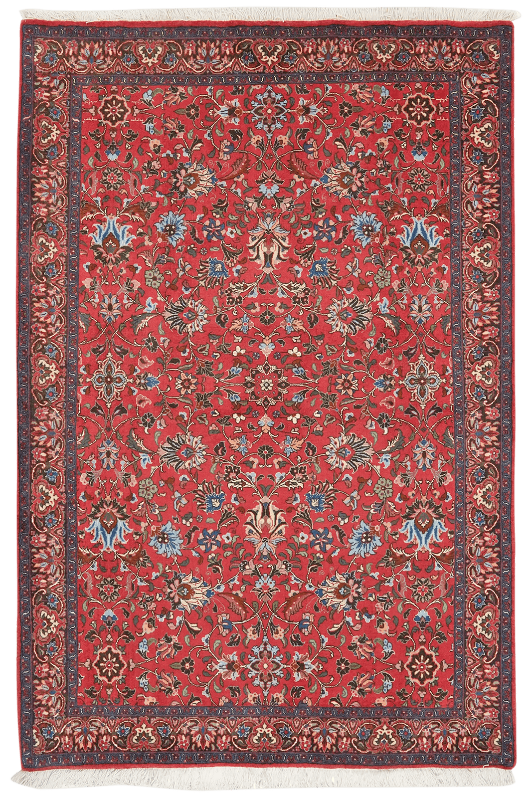 Bidjar — Hand-knotted, 112x174 cm, Red, 95% Schurwolle, 5% Seide | Main view