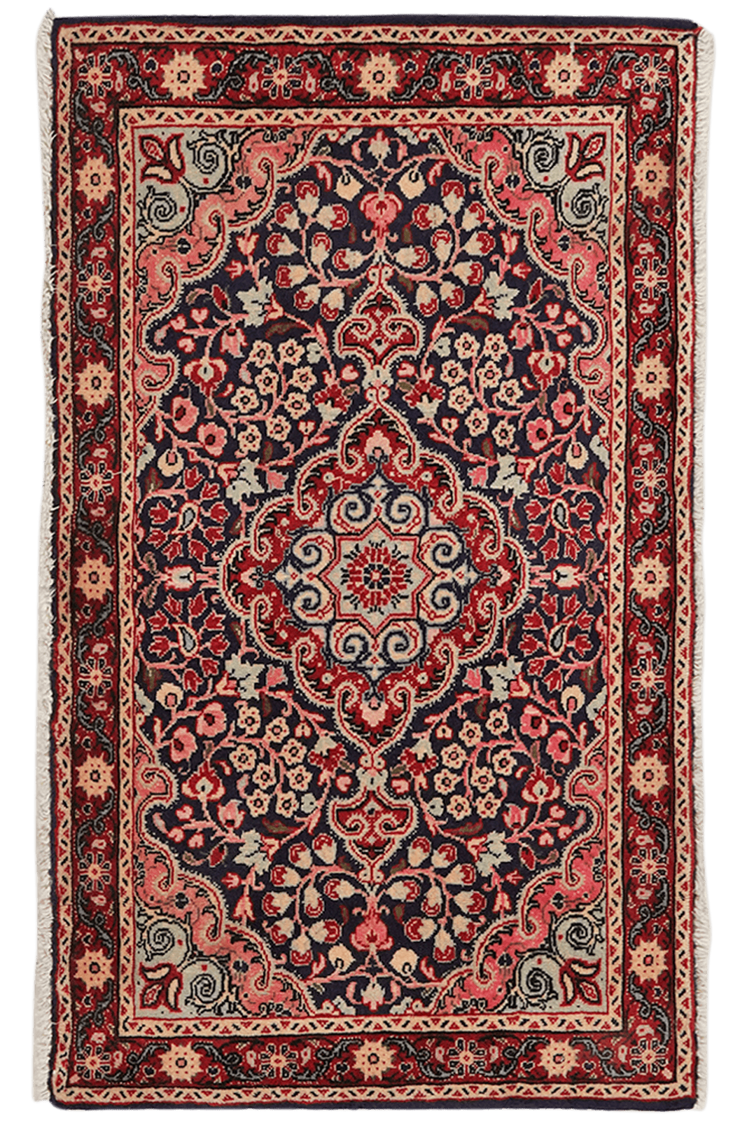Djozan — Hand-knotted, 98x57 cm, Blue, 100% Virgin Wool | Main view