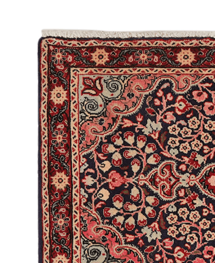 Djozan — Hand-knotted, 98x57 cm, Blue, 100% Virgin Wool | View 3