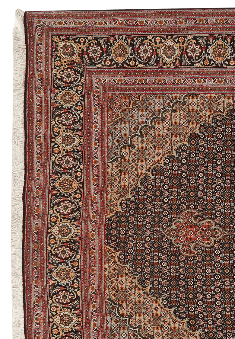 Tabriz 50 Raj — Hand-knotted, 156x213 cm, Blue, 100% Virgin Wool | View 3