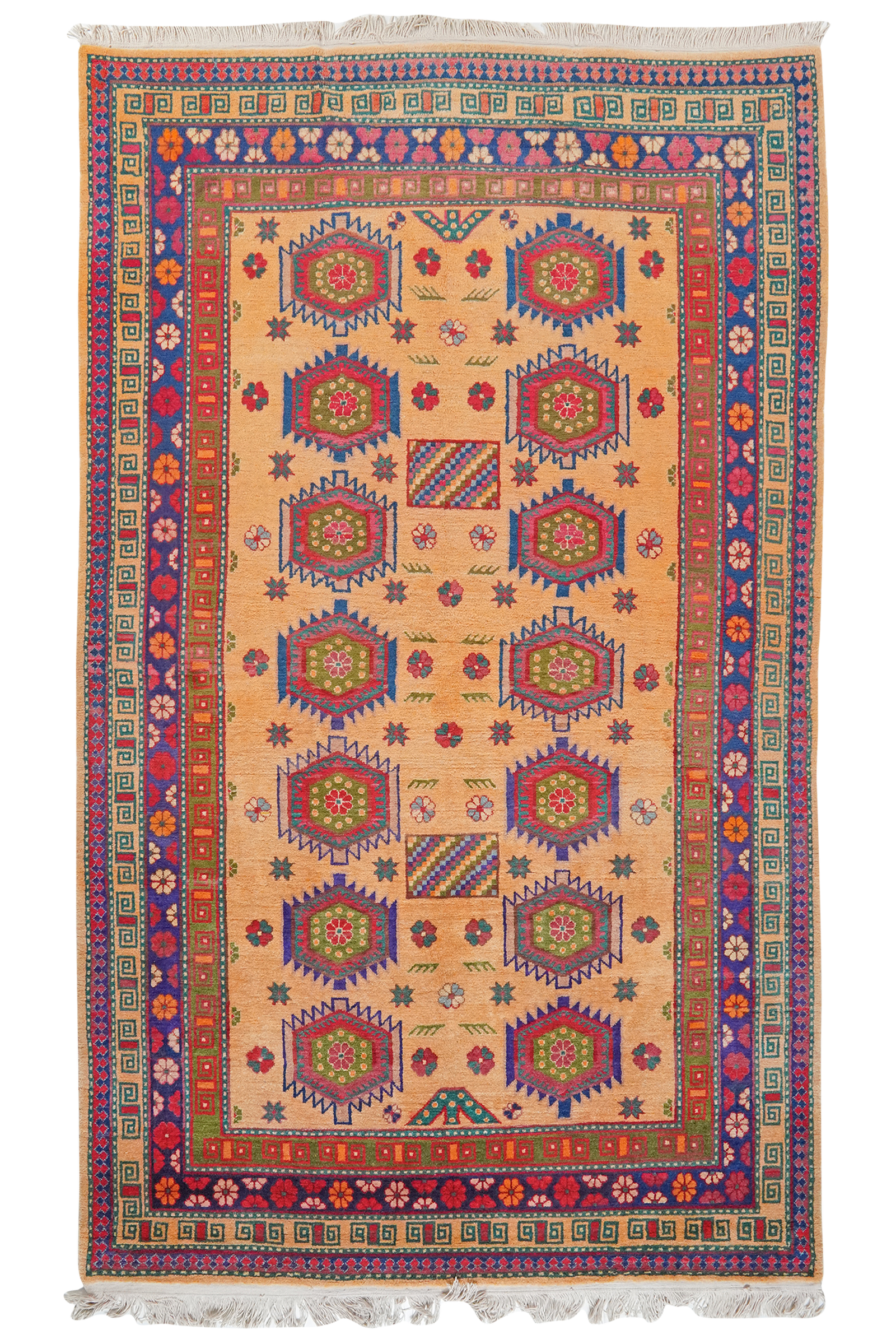 Samarkand — Handgefertigt, 263x154 cm, Beige, 100% Virgin Wool | Main view