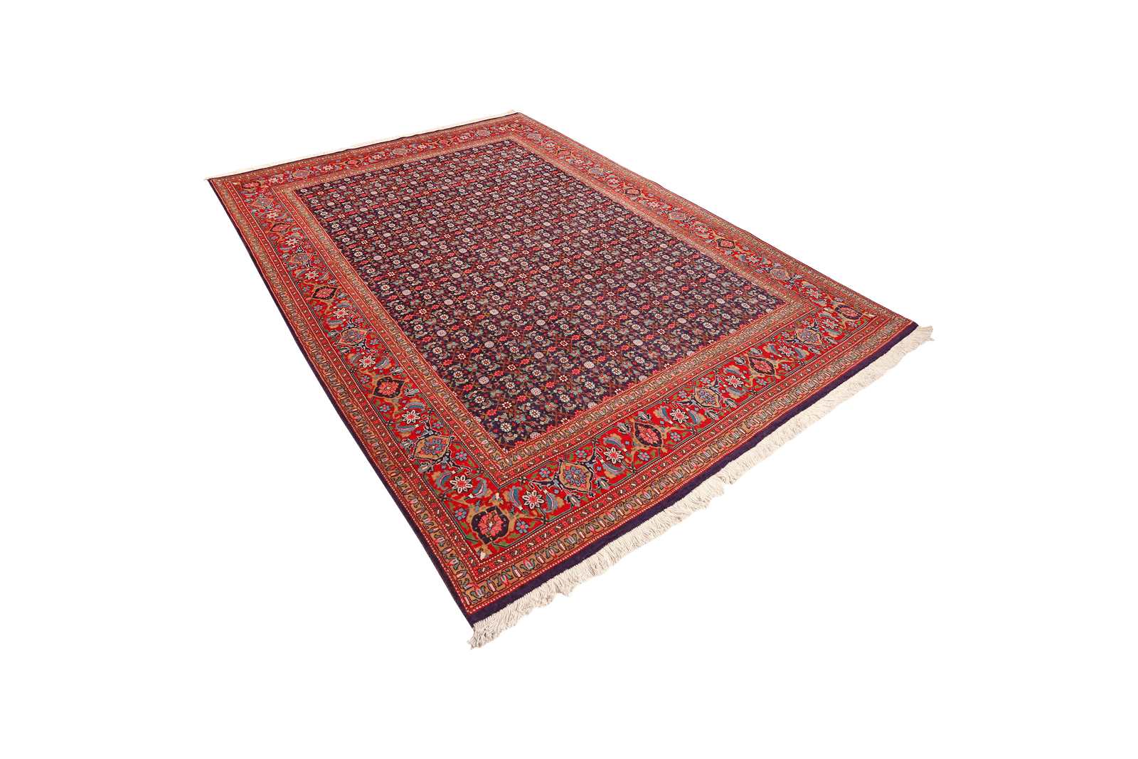 Tabriz Old — Hand-knotted, 205x282 cm, Blue, 100% Virgin Wool | View 5