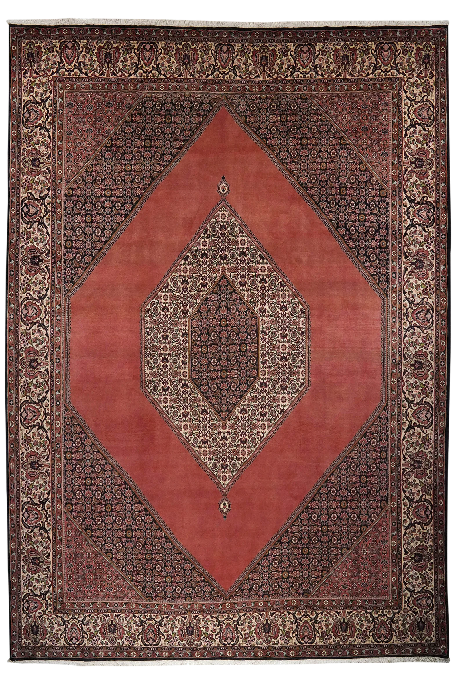 Bidjar — Handgefertigt, 358x253 cm, Beige, 100% Virgin Wool | Main view