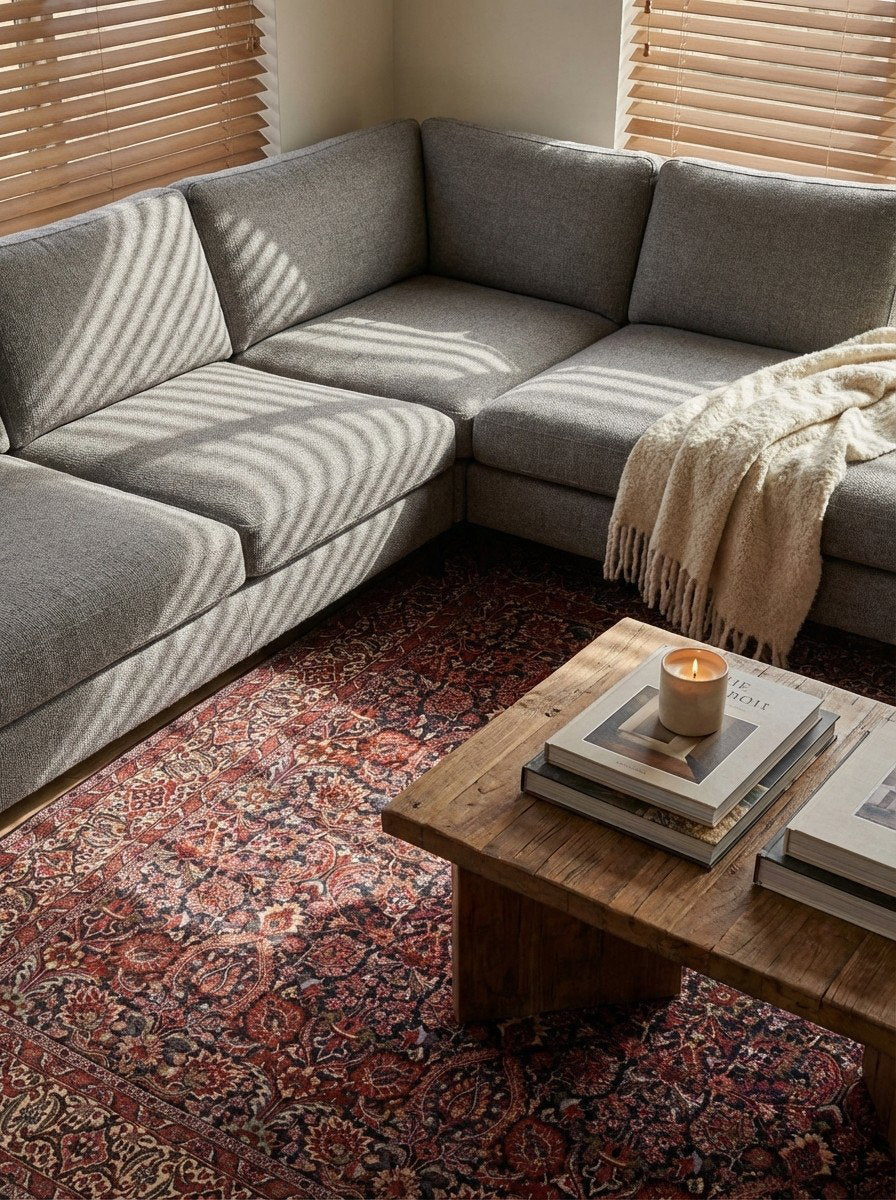 Bidjar — Handgefertigt, 213x205 cm, Beige, 100% Virgin Wool | Back view