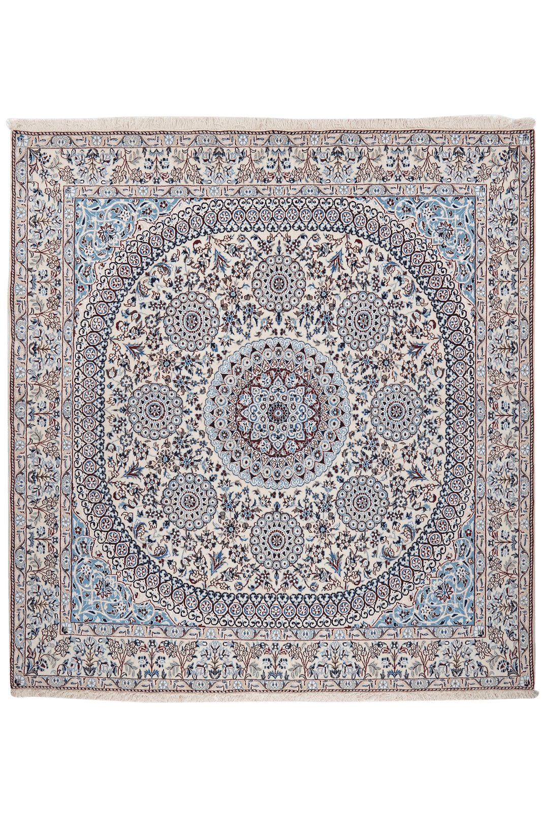 Nain 9La — Hand-knotted, 199x208 cm, Beige, 100% Virgin Wool | Main view
