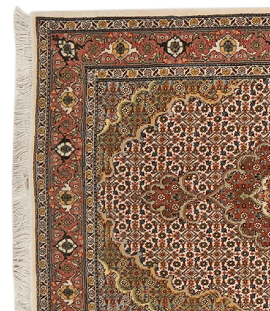 Tabriz 50 Raj — Hand-knotted, 85x321 cm, Brown, 100% Virgin Wool | View 3