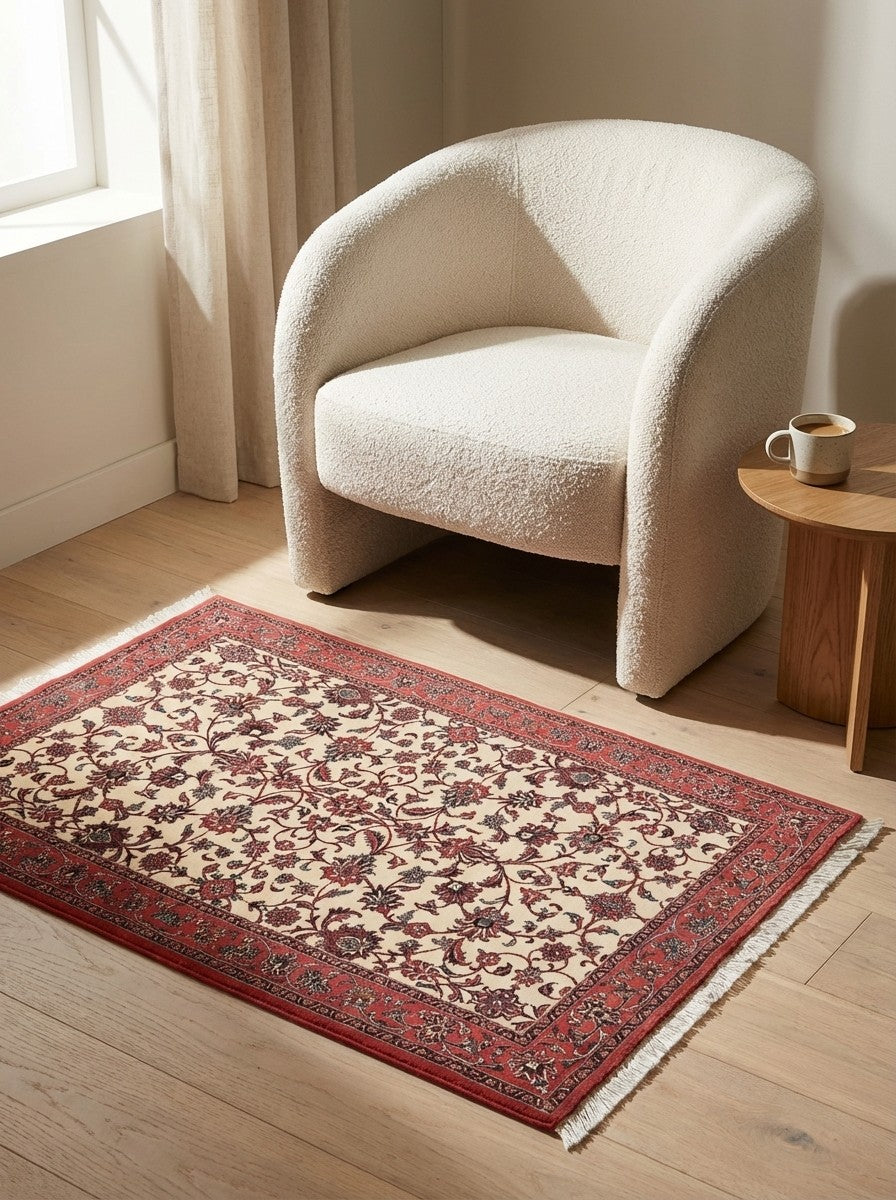 Bidjar — Hand-knotted, 113x171 cm, Beige, 95% Schurwolle, 5% Seide | Detail view
