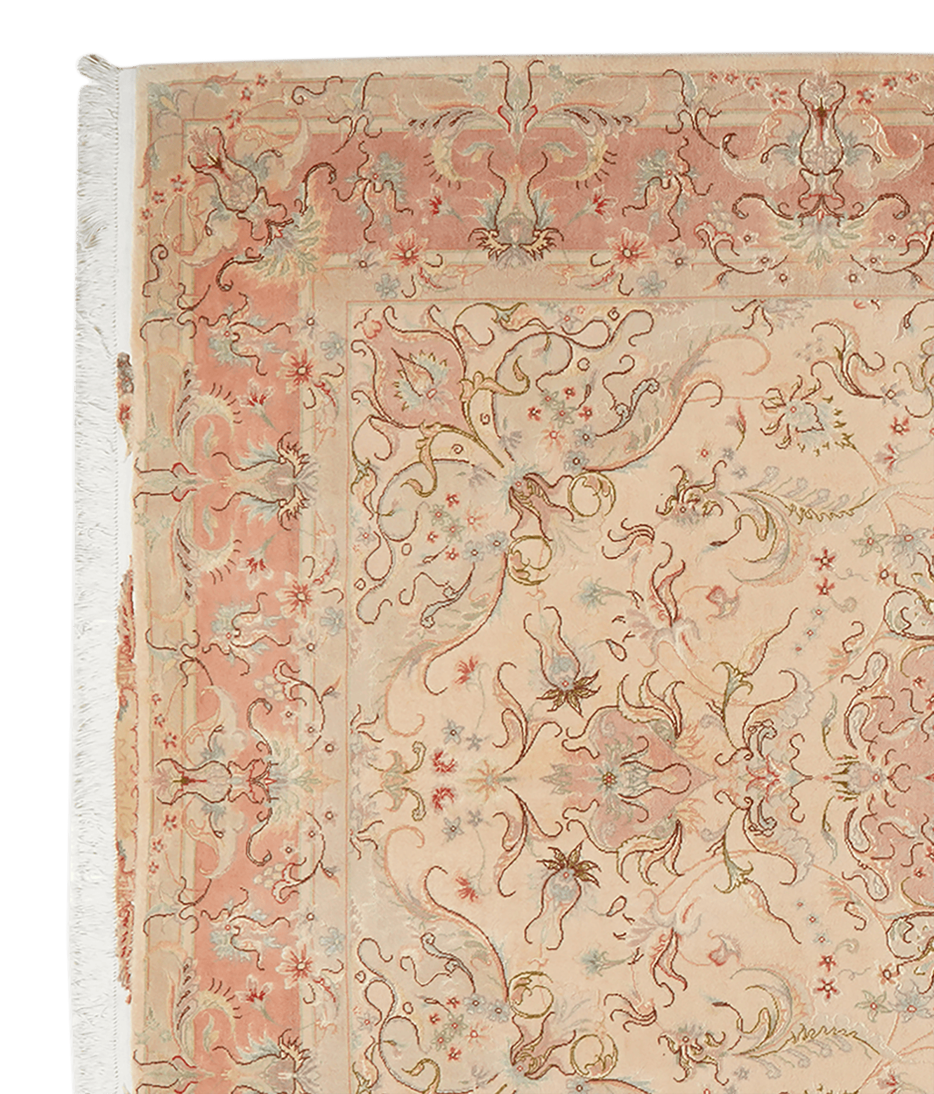 Tabriz 50 Raj — Hand-knotted, 169x243 cm, Beige, 100% Virgin Wool | View 3