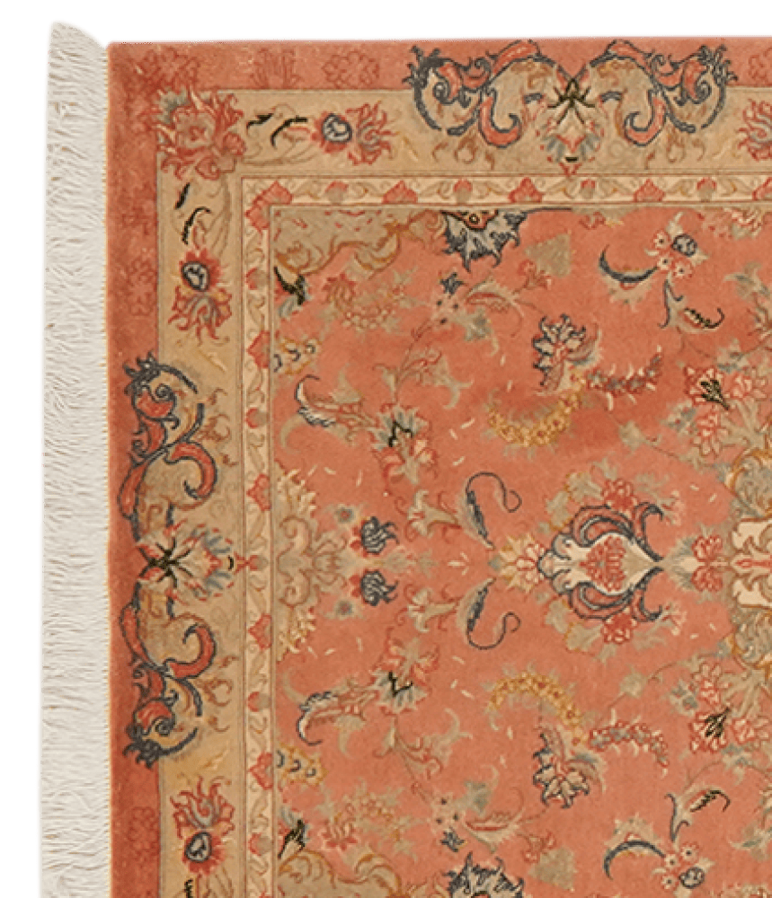 Tabriz 50 Raj — Hand-knotted, 81x313 cm, Orange, 100% Virgin Wool | View 3