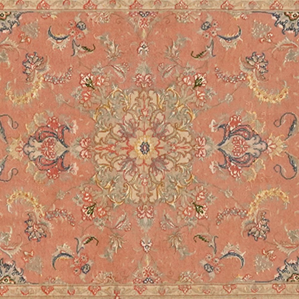 Tabriz 50 Raj — Hand-knotted, 81x313 cm, Orange, 100% Virgin Wool | View 4