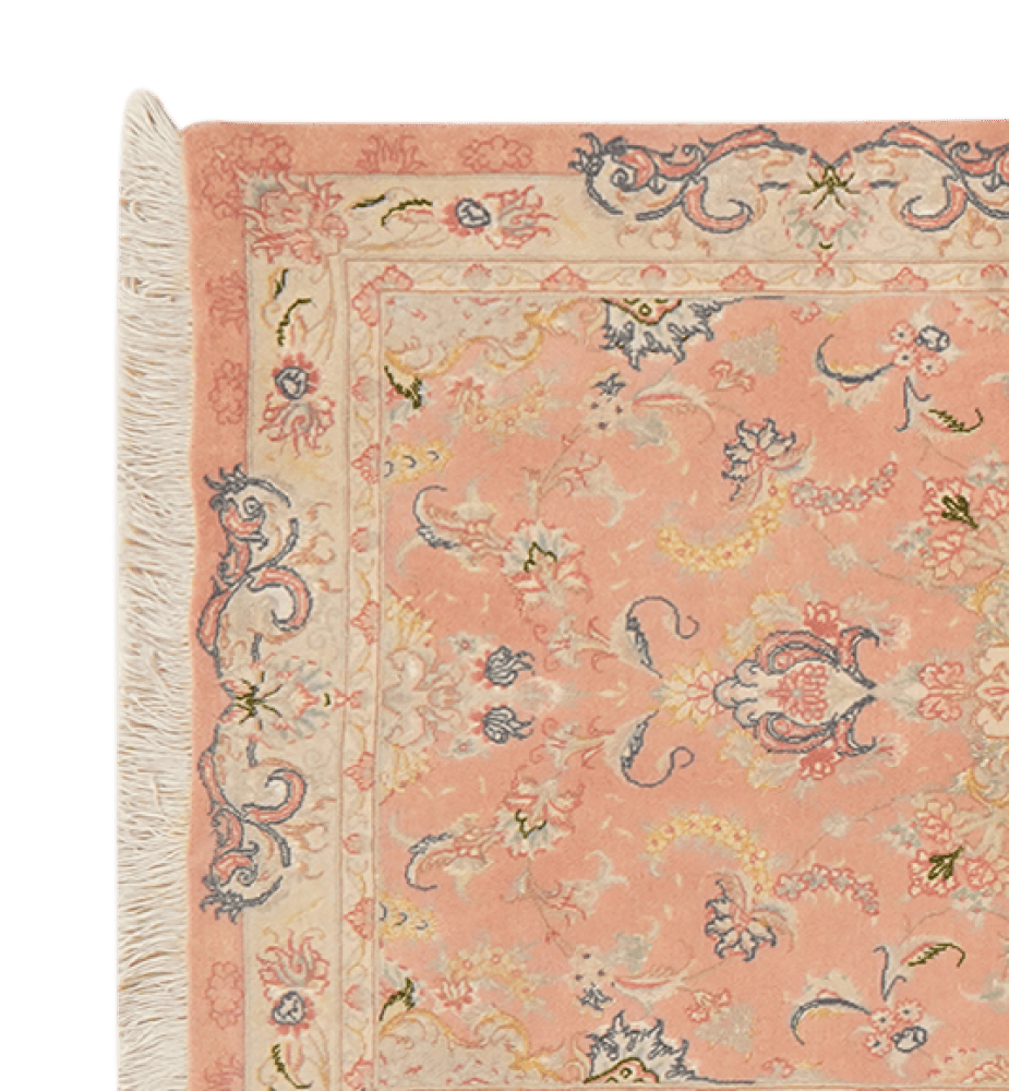 Tabriz 50 Raj — Hand-knotted, 81x311 cm, Pink, 100% Virgin Wool | View 3