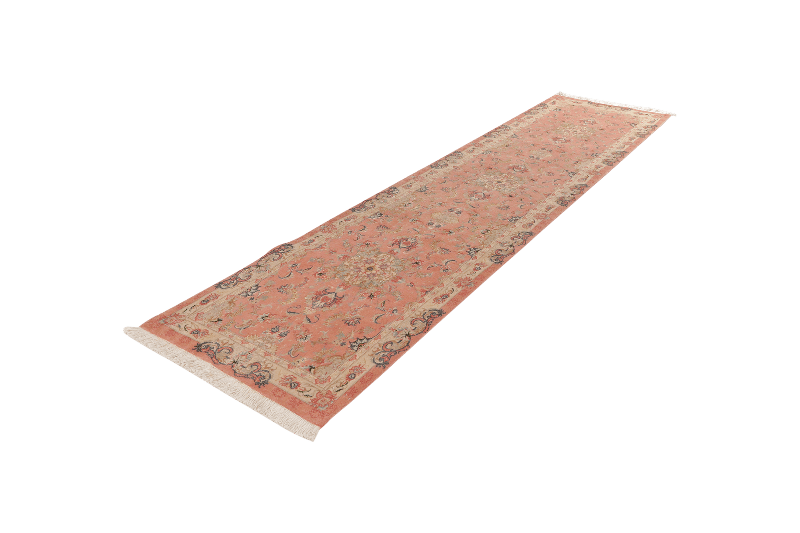 Tabriz 50 Raj — Hand-knotted, 81x311 cm, Pink, 100% Virgin Wool | View 5