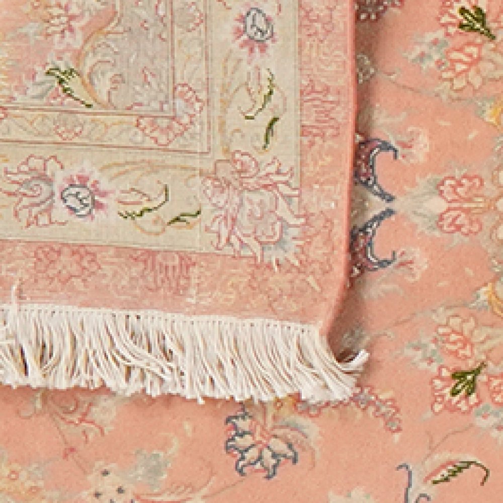Tabriz 50 Raj — Hand-knotted, 81x311 cm, Pink, 100% Virgin Wool | View 6