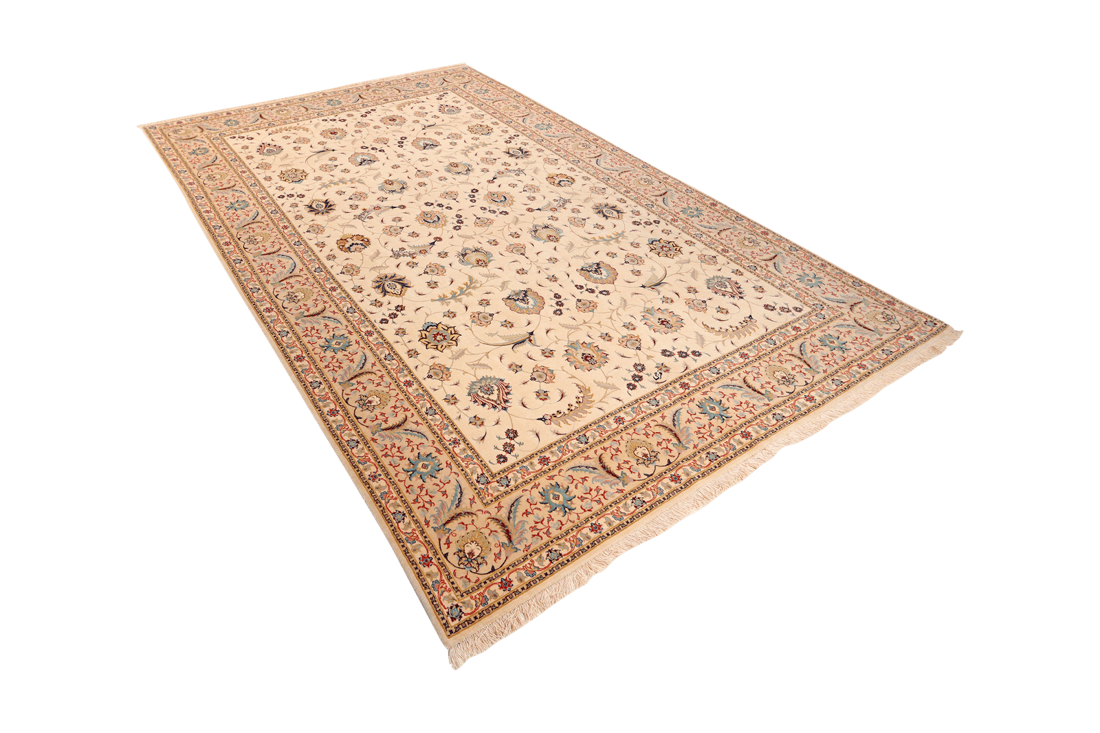 Tabriz 50 Raj — Hand-knotted, 203x310 cm, Beige, 100% Virgin Wool | View 5