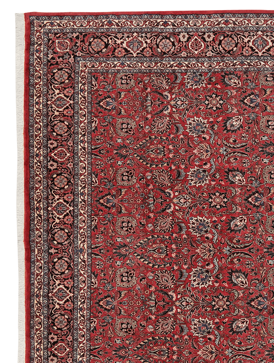 Bidjar — Hand-knotted, 254x298 cm, Red, 100% Virgin Wool | View 3
