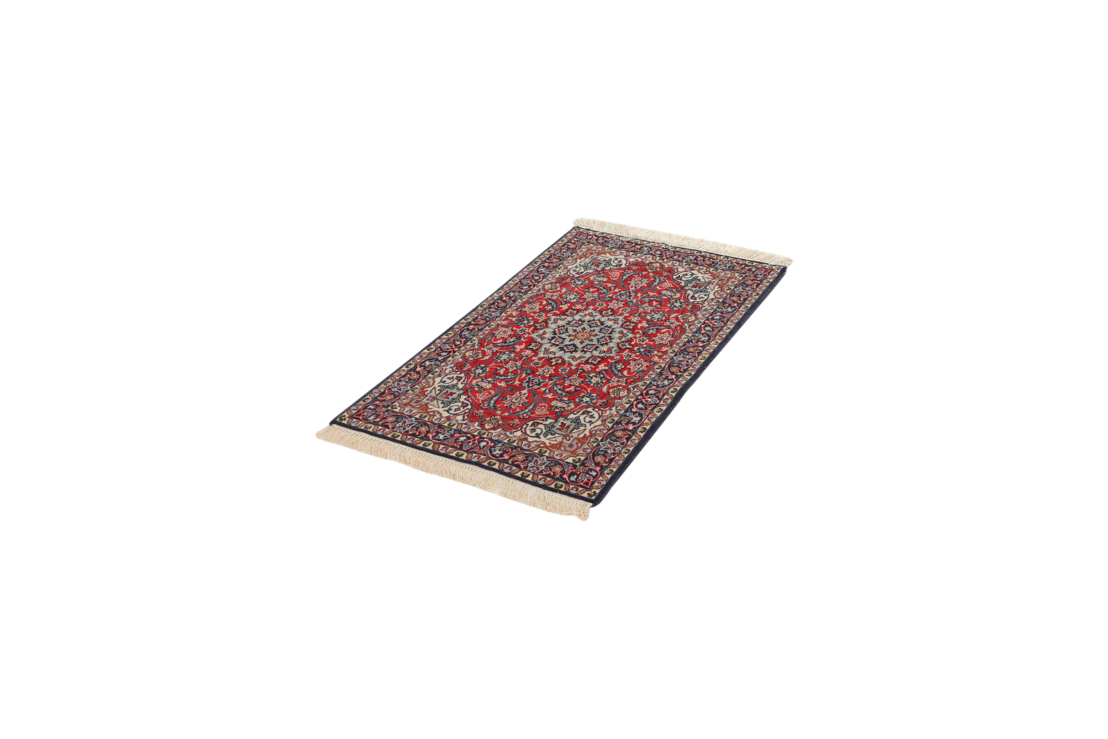 Isfahan — Hand-knotted, 70x114 cm, Red, 95% Schurwolle, 5% Seide | View 5